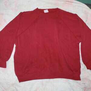 Men's Red Long Sleeve Pullover Sweater Blank Tag